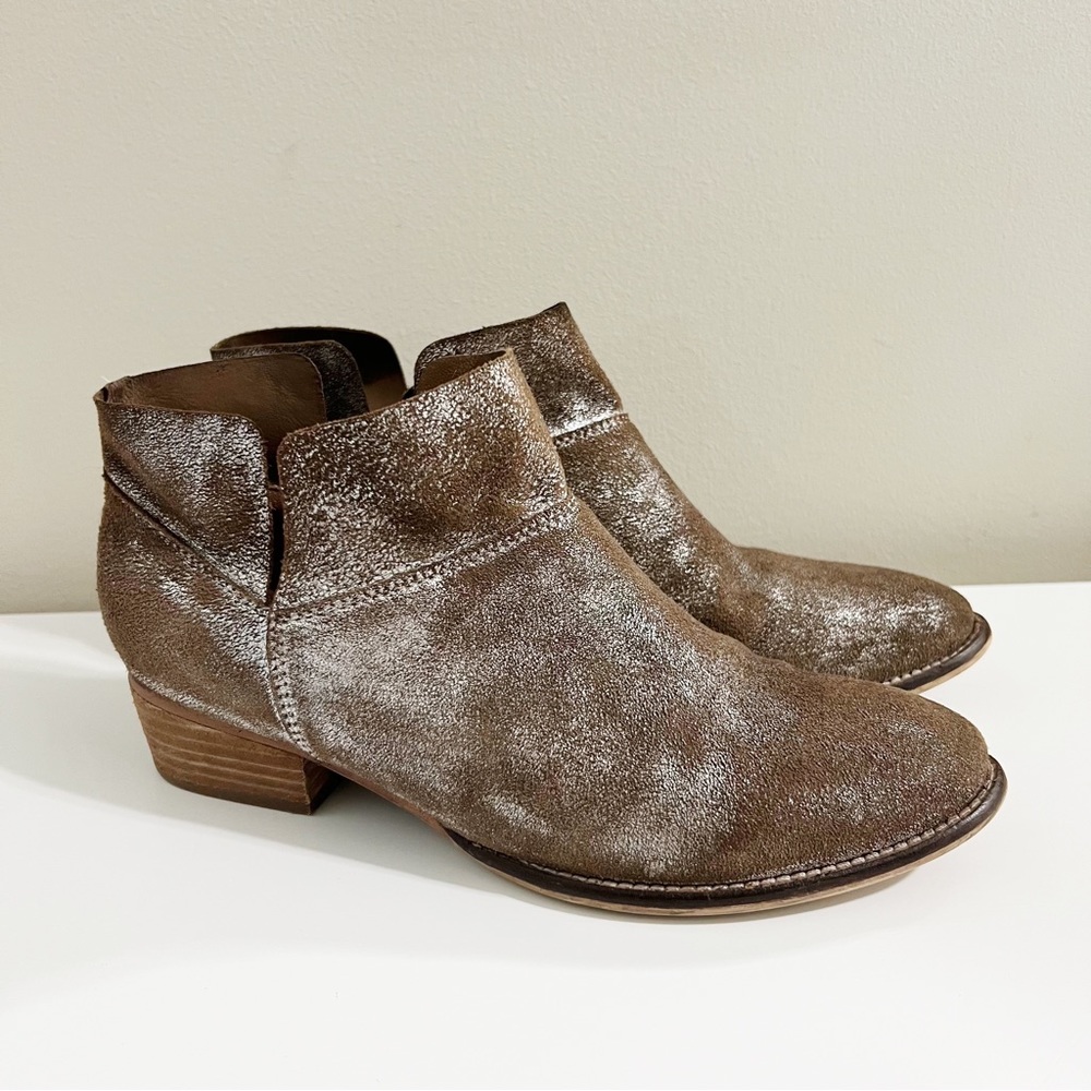 Seychelles Snare Metallic Ankle Booties Size 7.5